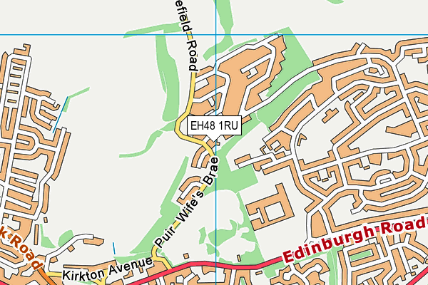 EH48 1RU map - OS VectorMap District (Ordnance Survey)