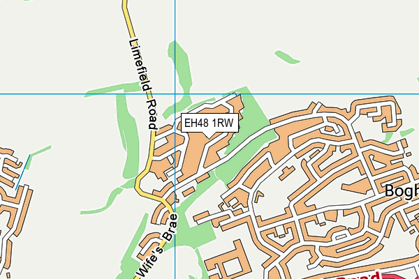 EH48 1RW map - OS VectorMap District (Ordnance Survey)