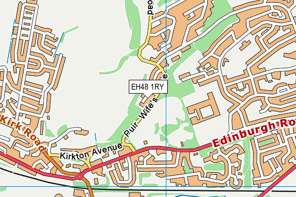 EH48 1RY map - OS VectorMap District (Ordnance Survey)