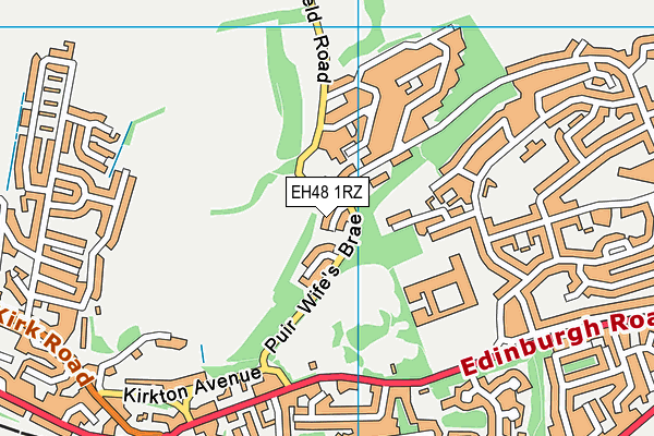 EH48 1RZ map - OS VectorMap District (Ordnance Survey)