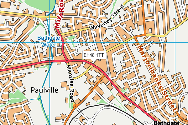 EH48 1TT map - OS VectorMap District (Ordnance Survey)