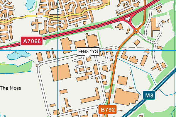EH48 1YG map - OS VectorMap District (Ordnance Survey)