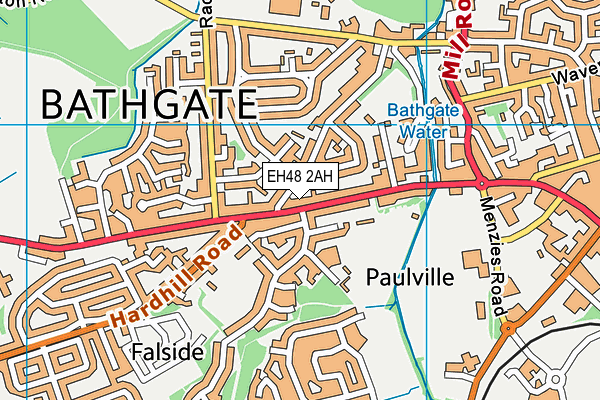 EH48 2AH map - OS VectorMap District (Ordnance Survey)