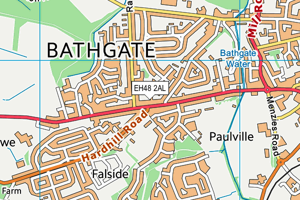 EH48 2AL map - OS VectorMap District (Ordnance Survey)