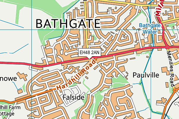 EH48 2AN map - OS VectorMap District (Ordnance Survey)