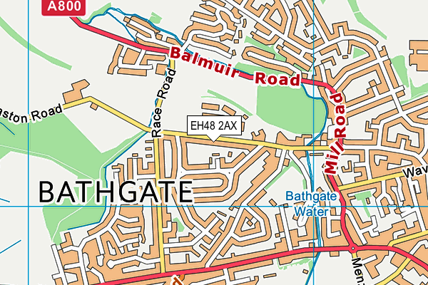 EH48 2AX map - OS VectorMap District (Ordnance Survey)