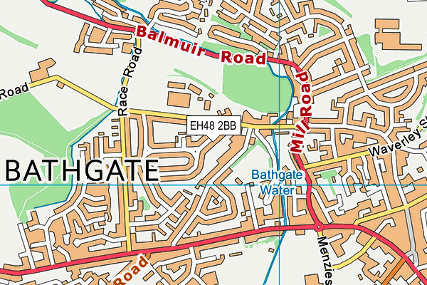 EH48 2BB map - OS VectorMap District (Ordnance Survey)