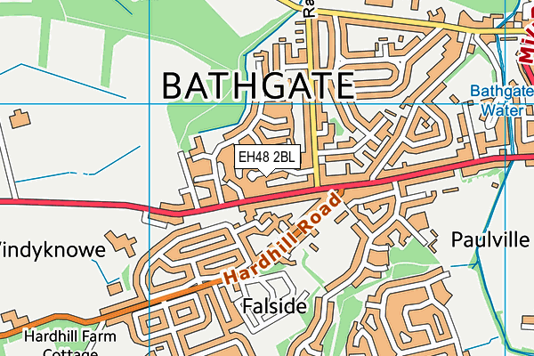 EH48 2BL map - OS VectorMap District (Ordnance Survey)