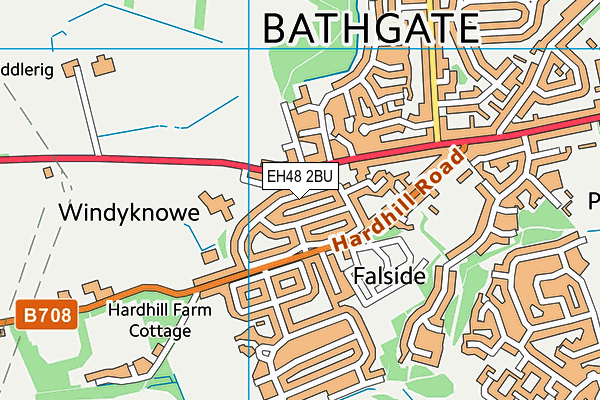 EH48 2BU map - OS VectorMap District (Ordnance Survey)