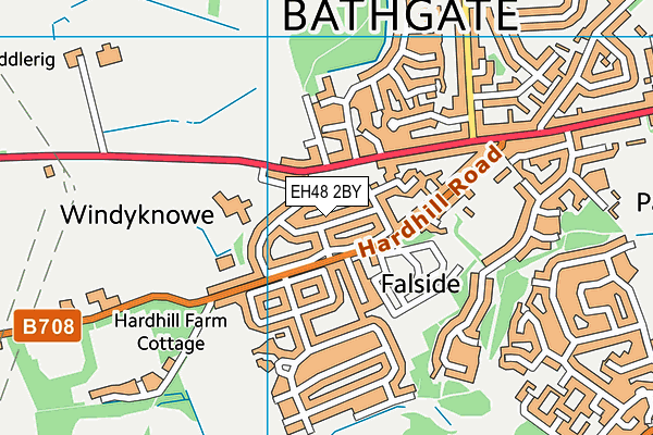 EH48 2BY map - OS VectorMap District (Ordnance Survey)