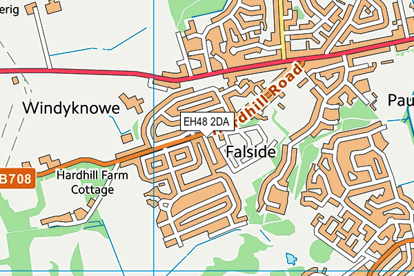 EH48 2DA map - OS VectorMap District (Ordnance Survey)