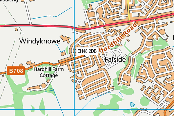 EH48 2DB map - OS VectorMap District (Ordnance Survey)