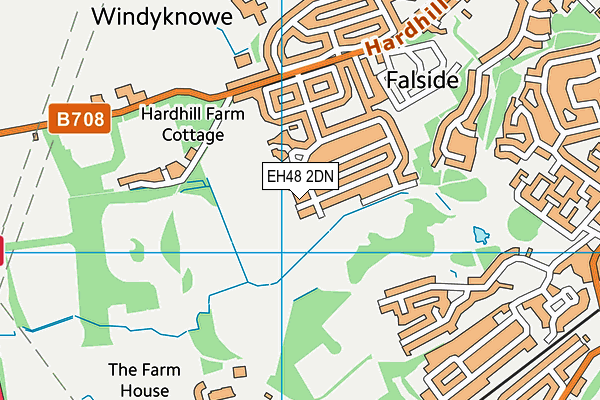 EH48 2DN map - OS VectorMap District (Ordnance Survey)