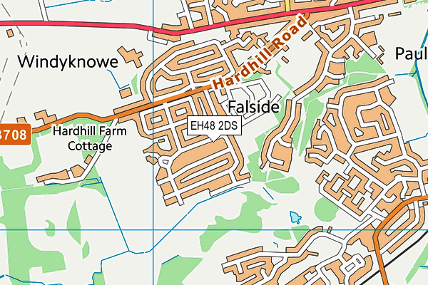 EH48 2DS map - OS VectorMap District (Ordnance Survey)