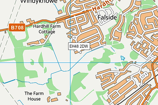 EH48 2DW map - OS VectorMap District (Ordnance Survey)