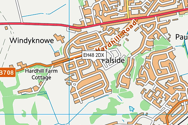 EH48 2DX map - OS VectorMap District (Ordnance Survey)