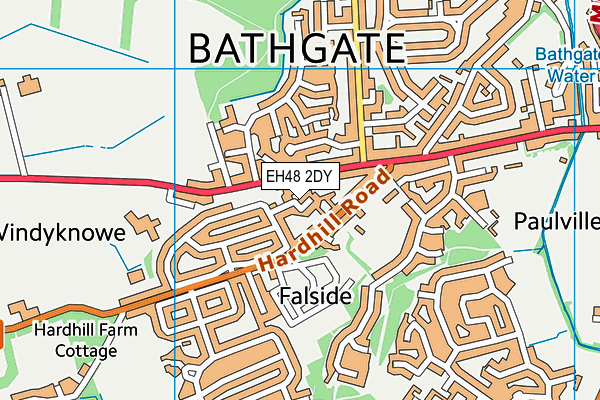 EH48 2DY map - OS VectorMap District (Ordnance Survey)