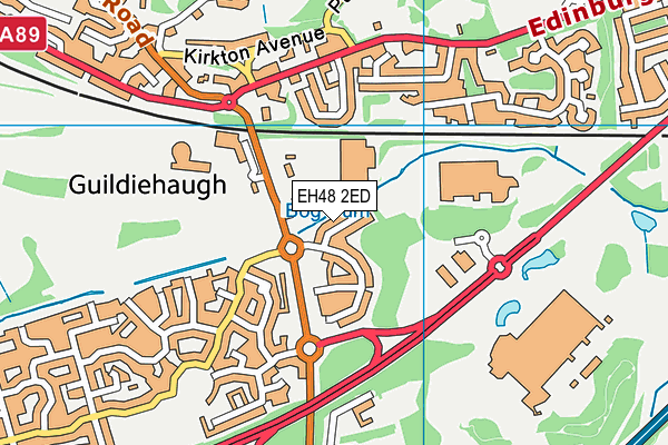 EH48 2ED map - OS VectorMap District (Ordnance Survey)