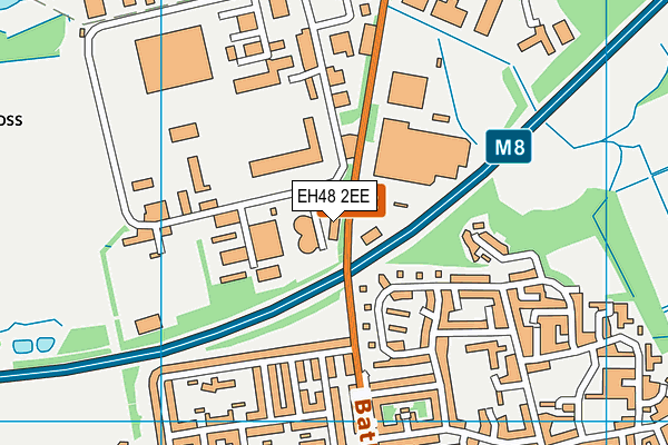 EH48 2EE map - OS VectorMap District (Ordnance Survey)