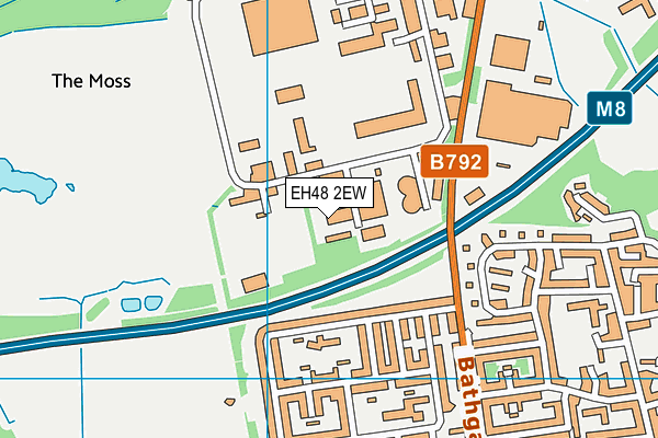 EH48 2EW map - OS VectorMap District (Ordnance Survey)