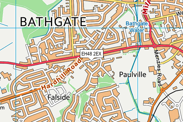 EH48 2EX map - OS VectorMap District (Ordnance Survey)