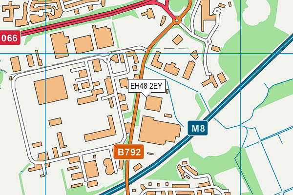 EH48 2EY map - OS VectorMap District (Ordnance Survey)