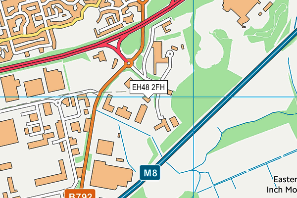 EH48 2FH map - OS VectorMap District (Ordnance Survey)