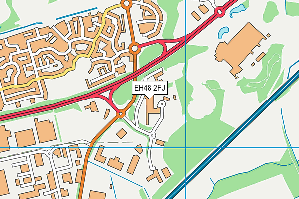 EH48 2FJ map - OS VectorMap District (Ordnance Survey)