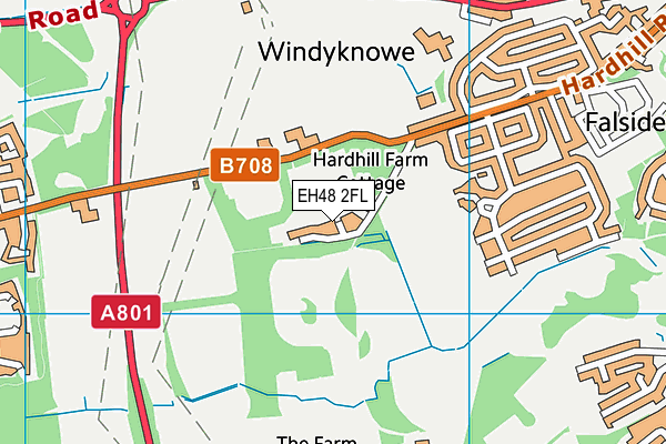EH48 2FL map - OS VectorMap District (Ordnance Survey)