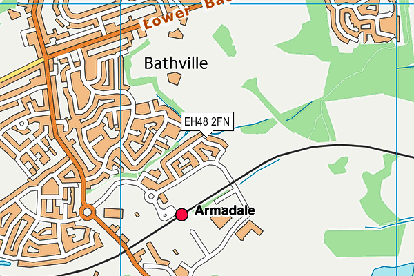 EH48 2FN map - OS VectorMap District (Ordnance Survey)