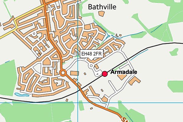 EH48 2FR map - OS VectorMap District (Ordnance Survey)