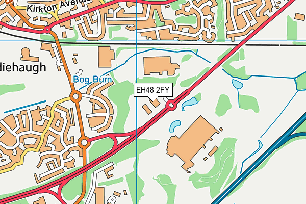 EH48 2FY map - OS VectorMap District (Ordnance Survey)