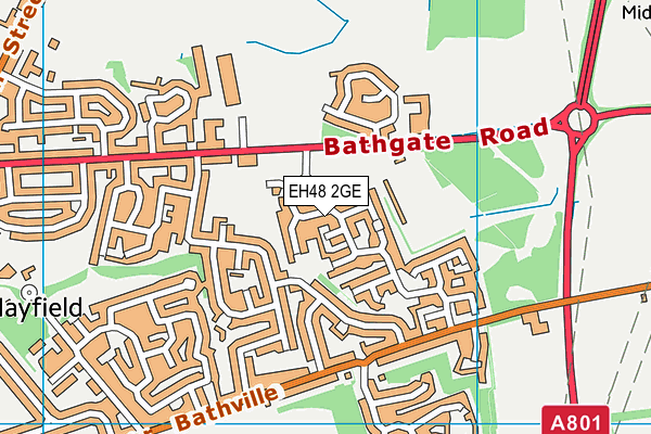 EH48 2GE map - OS VectorMap District (Ordnance Survey)