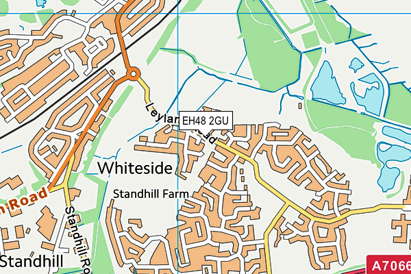 EH48 2GU map - OS VectorMap District (Ordnance Survey)