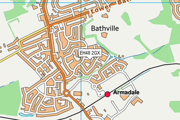 EH48 2GX map - OS VectorMap District (Ordnance Survey)