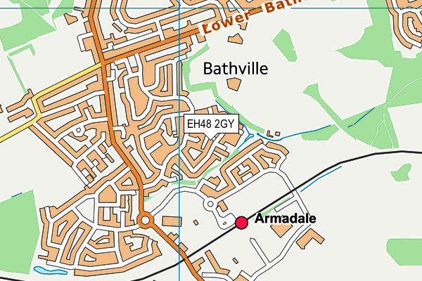 EH48 2GY map - OS VectorMap District (Ordnance Survey)