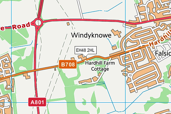 EH48 2HL map - OS VectorMap District (Ordnance Survey)