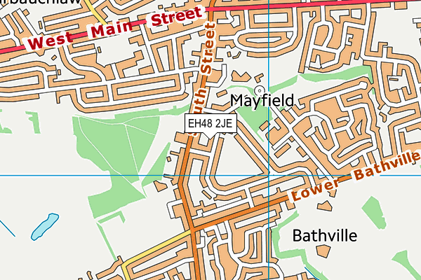 EH48 2JE map - OS VectorMap District (Ordnance Survey)