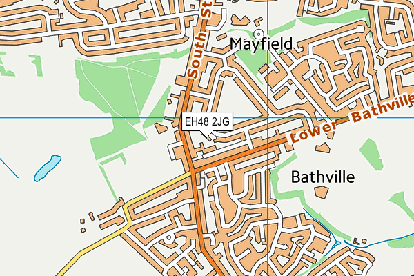 EH48 2JG map - OS VectorMap District (Ordnance Survey)