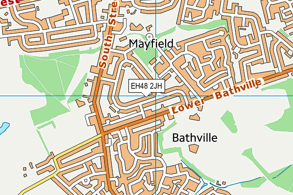 EH48 2JH map - OS VectorMap District (Ordnance Survey)