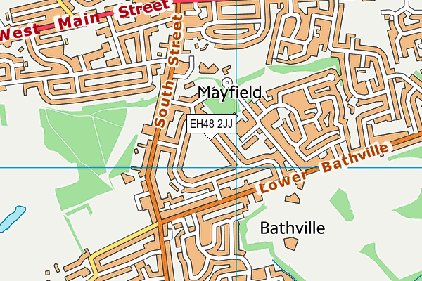 EH48 2JJ map - OS VectorMap District (Ordnance Survey)