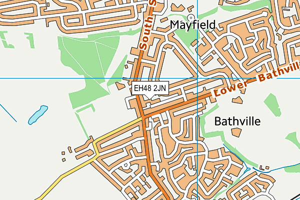 EH48 2JN map - OS VectorMap District (Ordnance Survey)