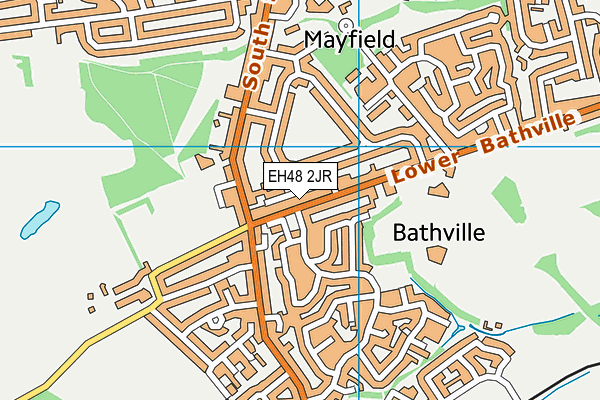 EH48 2JR map - OS VectorMap District (Ordnance Survey)