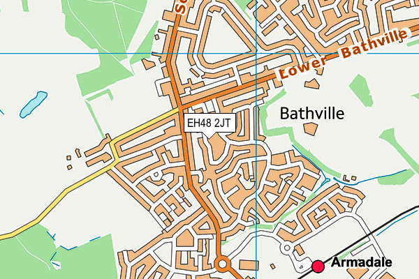EH48 2JT map - OS VectorMap District (Ordnance Survey)