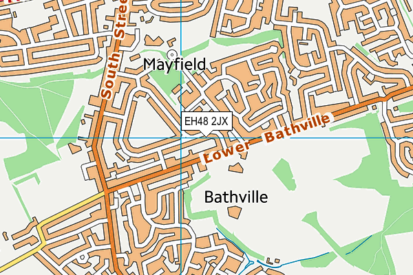 EH48 2JX map - OS VectorMap District (Ordnance Survey)