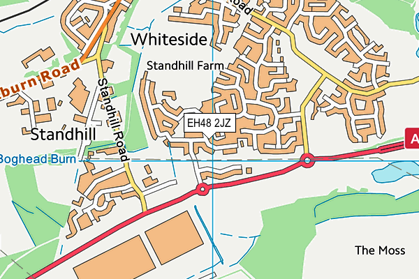 EH48 2JZ map - OS VectorMap District (Ordnance Survey)