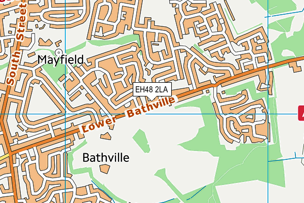 EH48 2LA map - OS VectorMap District (Ordnance Survey)