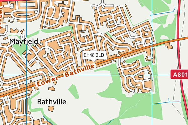 EH48 2LD map - OS VectorMap District (Ordnance Survey)