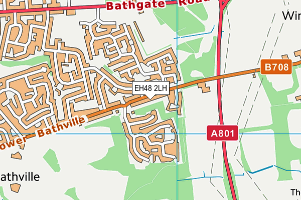EH48 2LH map - OS VectorMap District (Ordnance Survey)