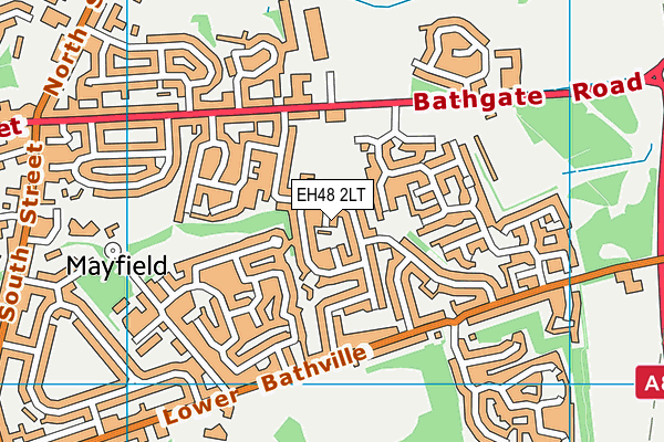 EH48 2LT map - OS VectorMap District (Ordnance Survey)